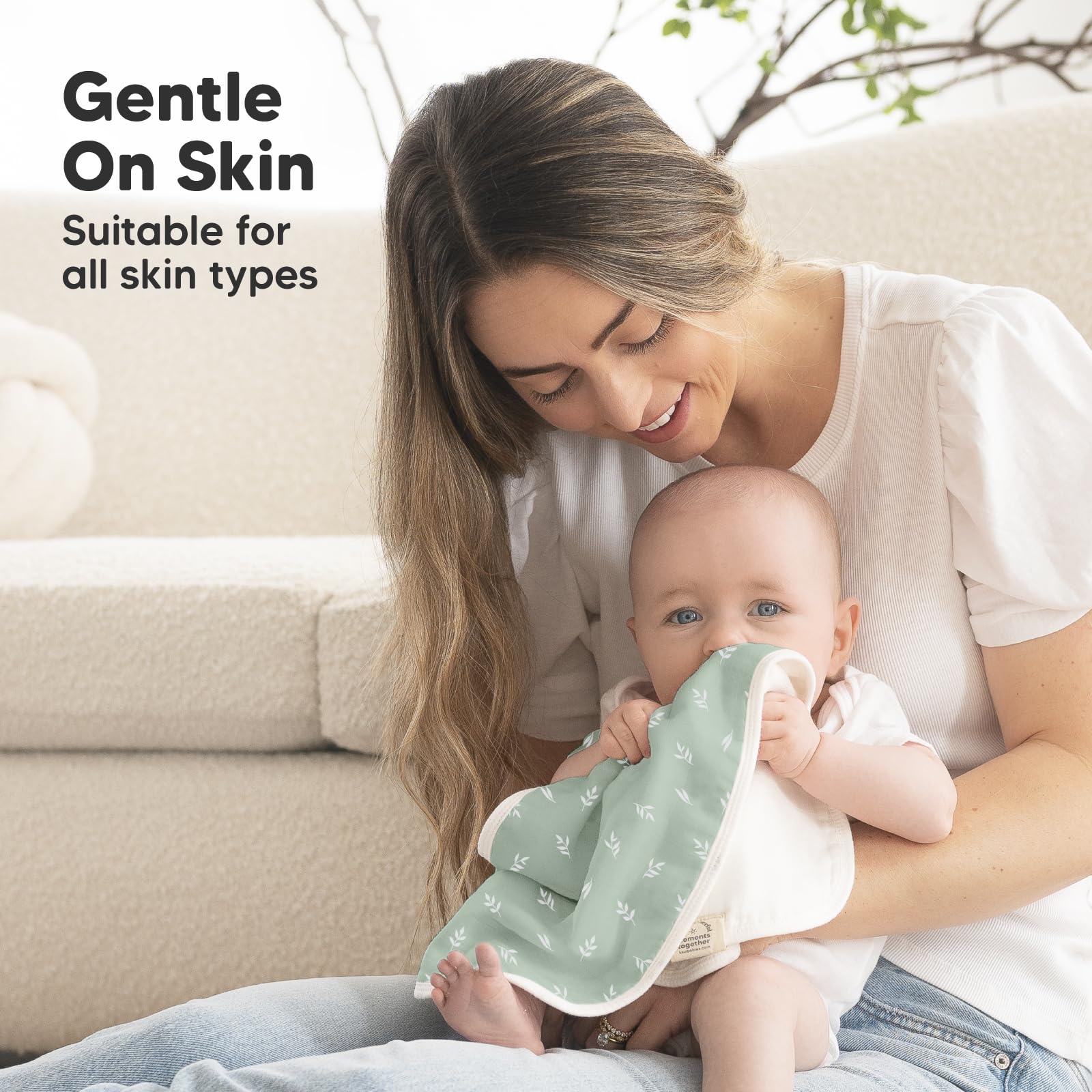 KeaBabies Softe Burp Cloths are easy to care for and machine washable.