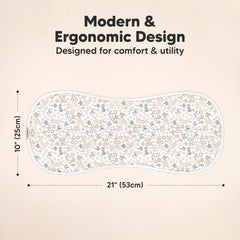 KeaBabies Softe Burp Cloths figure-8 design for secure shoulder coverage.