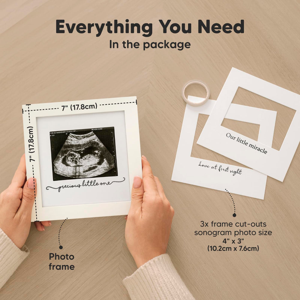 KeaBabies Solo Sonogram Frame glass cover protects ultrasound memories