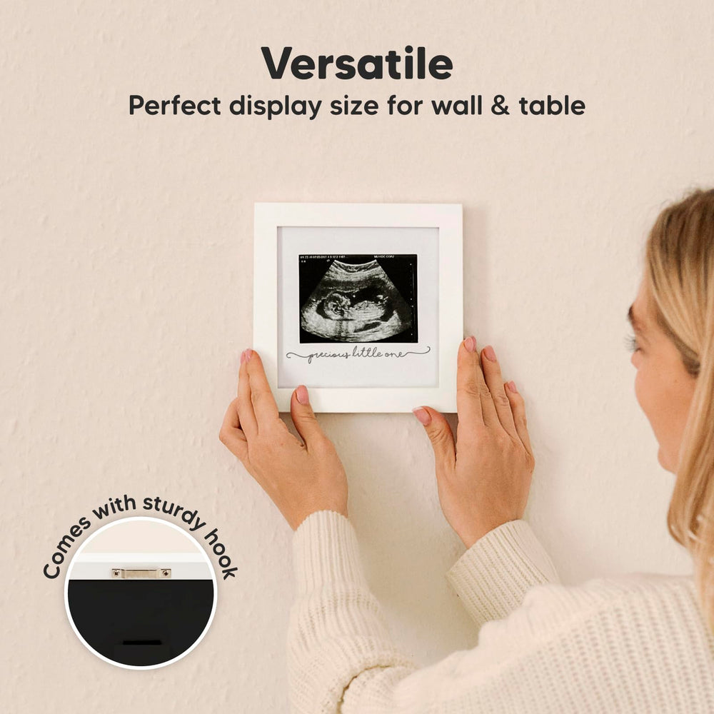 KeaBabies Sonogram Frame fits into contemporary nursery decor and shelves