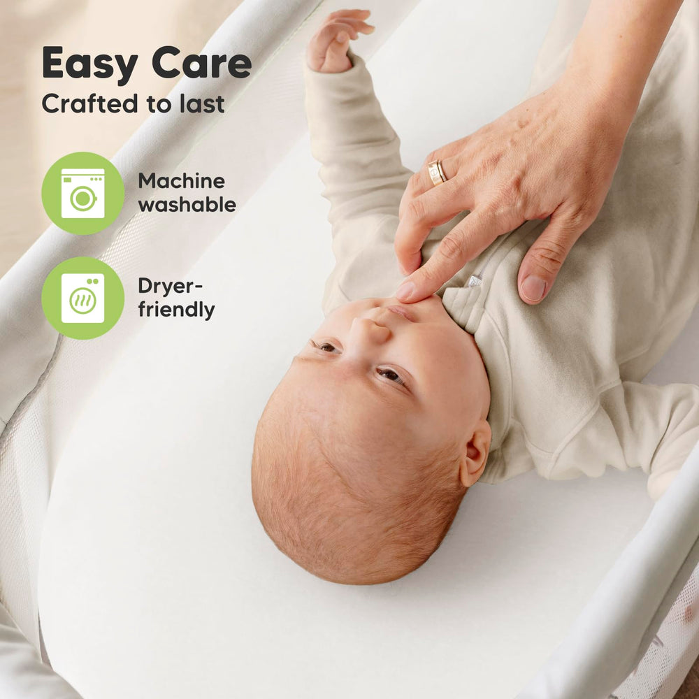 KeaBabies Soothe sheet is durable and machine washable for busy nurseries.