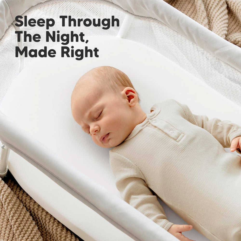KeaBabies Soothe sheet in use demonstrates secure coverage during naps.