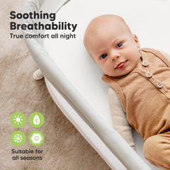 KeaBabies Soothe sheet uses SnugFit Tech for quick, secure dressing.