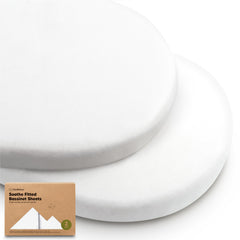KeaBabies Soothe bassinet sheets pack 2 provide soft, breathable comfort for baby naps.