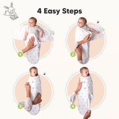 KeaBabies Soothe Swaddle Sack with soft loops for skin-friendly security.