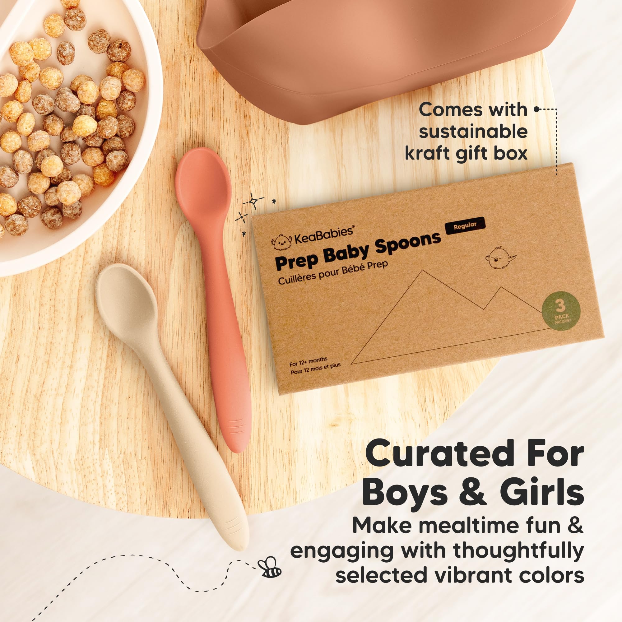 KeaBabies spoon-and-bowls pairing enhances mealtime independence