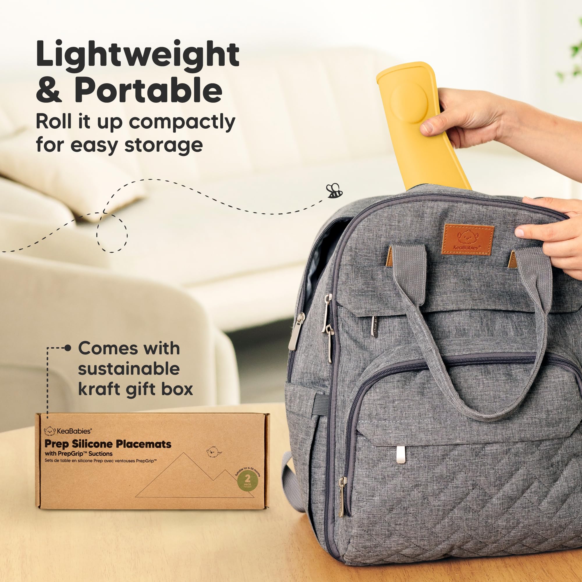KeaBabies stain-resistant placemats withstand daily use