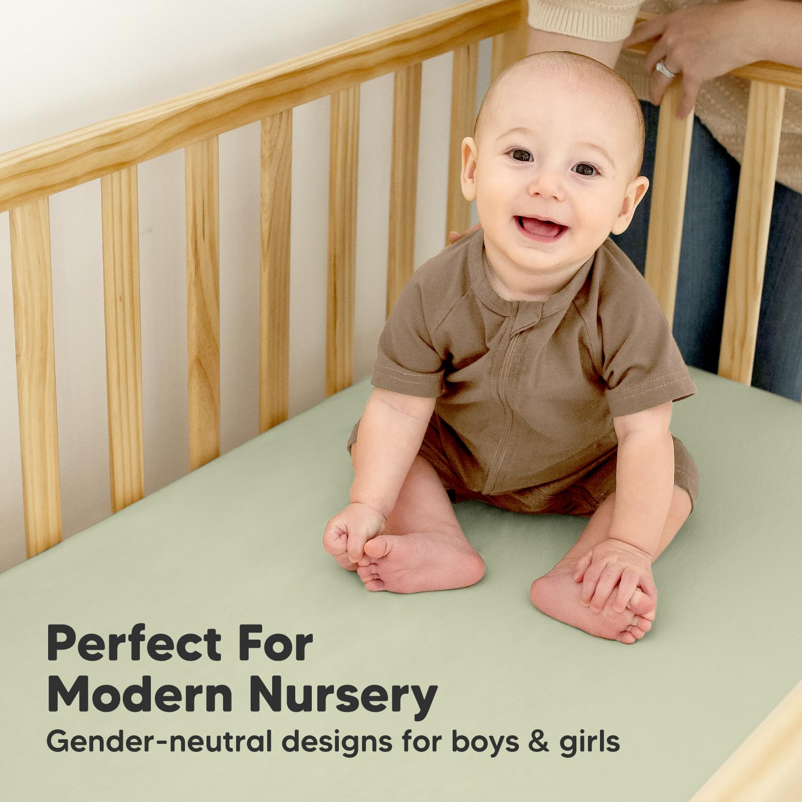 KeaBabies waterproof liner helps keep the mattress clean during accidents.
