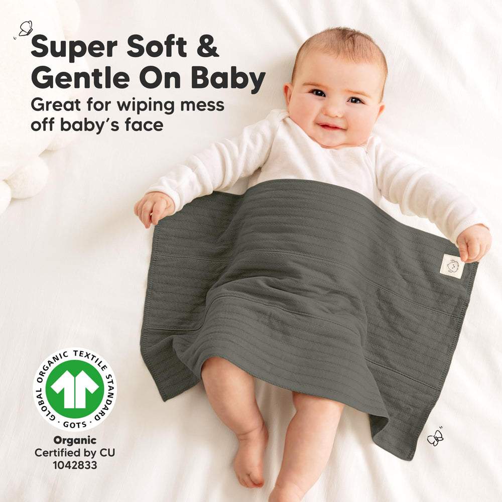 KeaBabies Stria burp cloth fabric durability for daily use