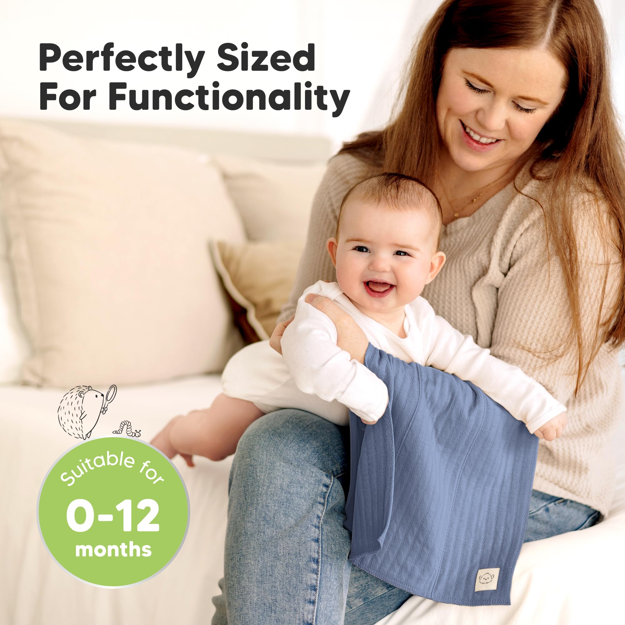 KeaBabies Stria burp cloth machine washable design for busy parents