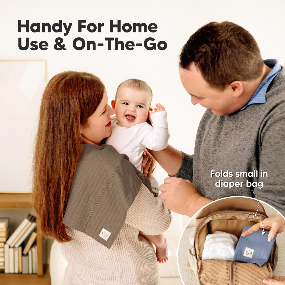 KeaBabies Stria burp cloth travel essential in diaper bag