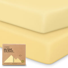 KeaBabies Sunshine crib sheet in bamboo viscose for soft, breathable nights.