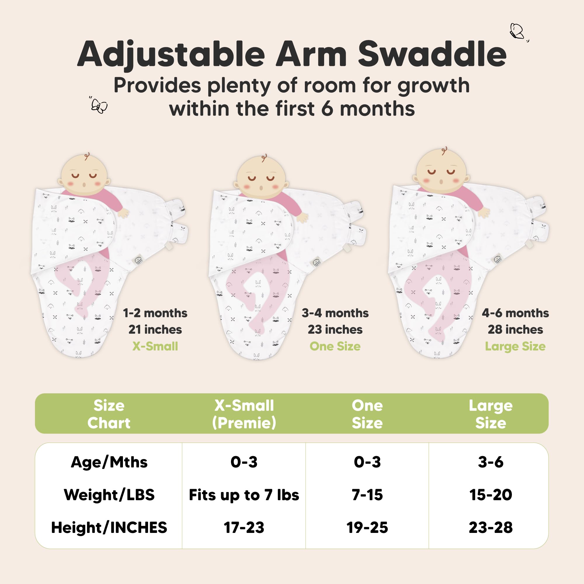 KeaBabies Swaddle Sack breathable material helps regulate temperature during naps