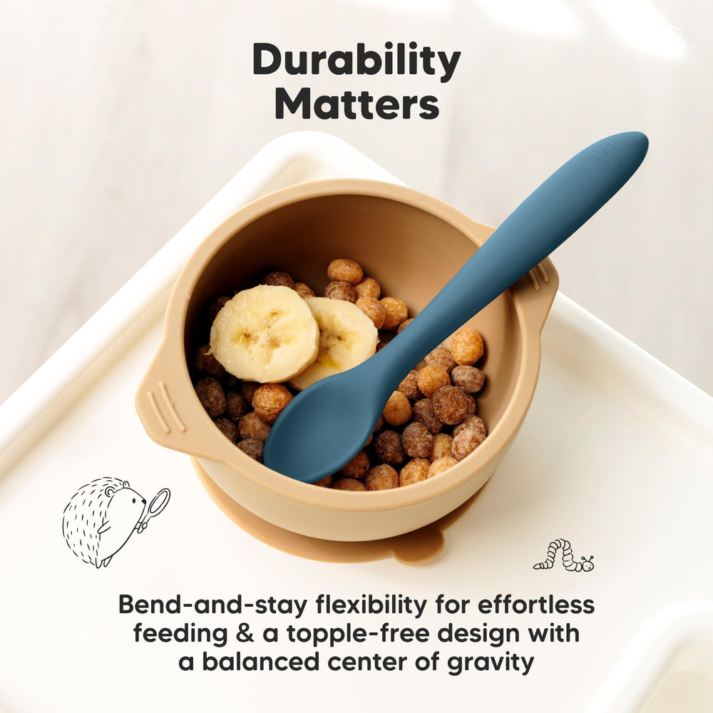 KeaBabies teething-friendly spoon ideal for early feeding sessions.