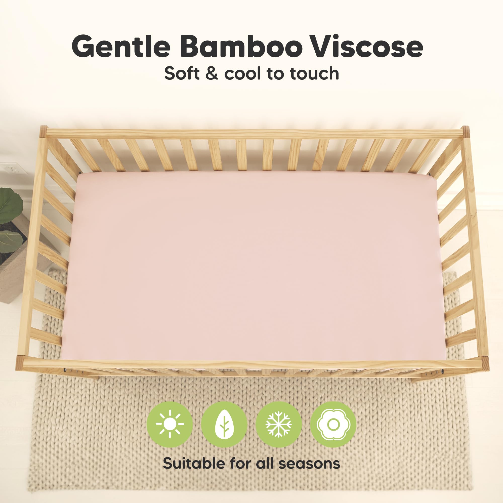 KeaBabies temperature-regulating sheets help baby stay comfortable year-round.