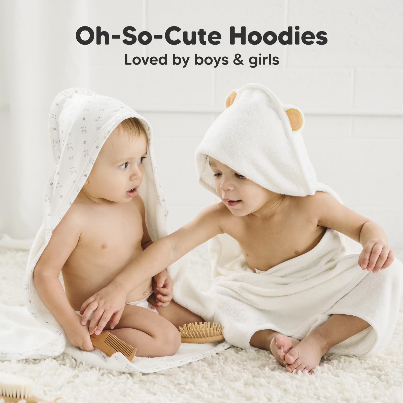 KeaBabies toddler-friendly towel grows with child.