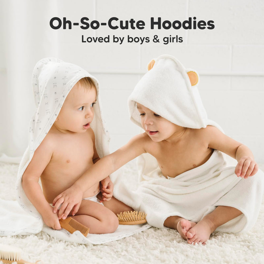 KeaBabies toddler-friendly towel grows with child.