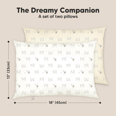 KeaBabies Bumble Bear print pillow, emphasizing nap time security.