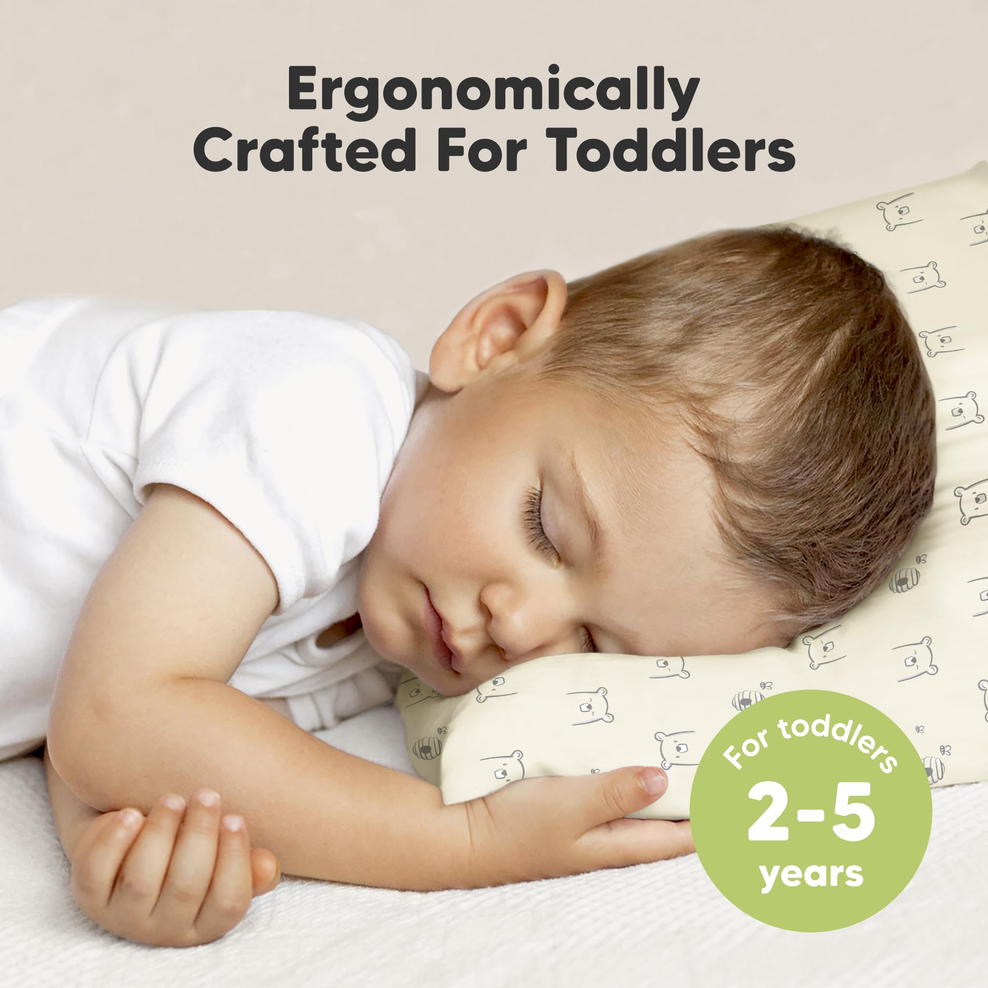 KeaBabies 13x18 pack shot, travel-friendly pillow for kids on the go.