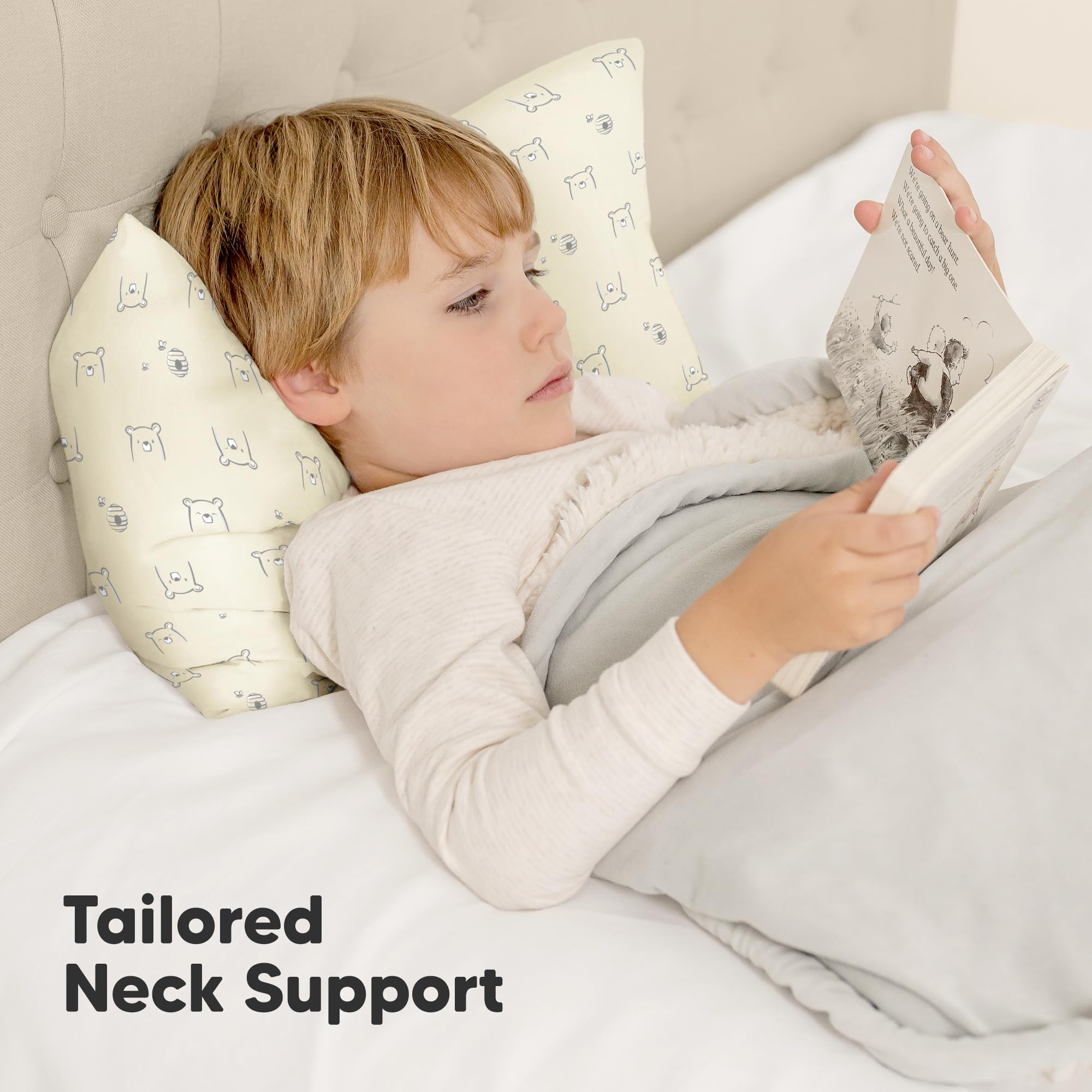 KeaBabies soft organic cotton pillow shell, breathable year-round comfort.