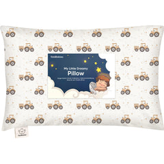 KeaBabies toddler pillow 13x18 with tractor print provides ergonomic neck support for toddlers