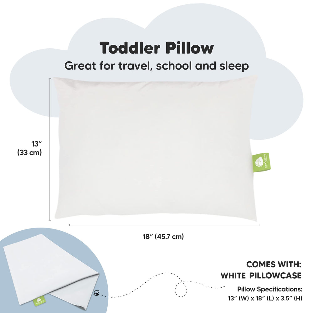 KeaBabies toddler pillow closeup reveals breathable fabric for comfortable rest