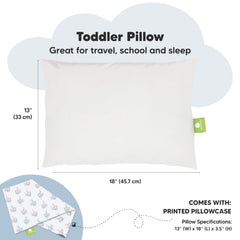 KeaBabies toddler pillow ergonomic support highlights neck alignment during sleep.
