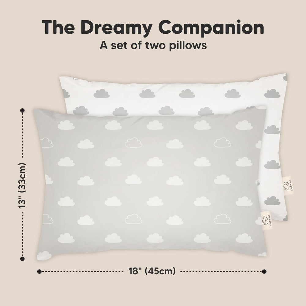 KeaBabies machine-washable toddler pillow for quick cleaning after messes.