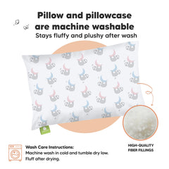KeaBabies toddler pillow machine-washable for easy cleaning after adventures.