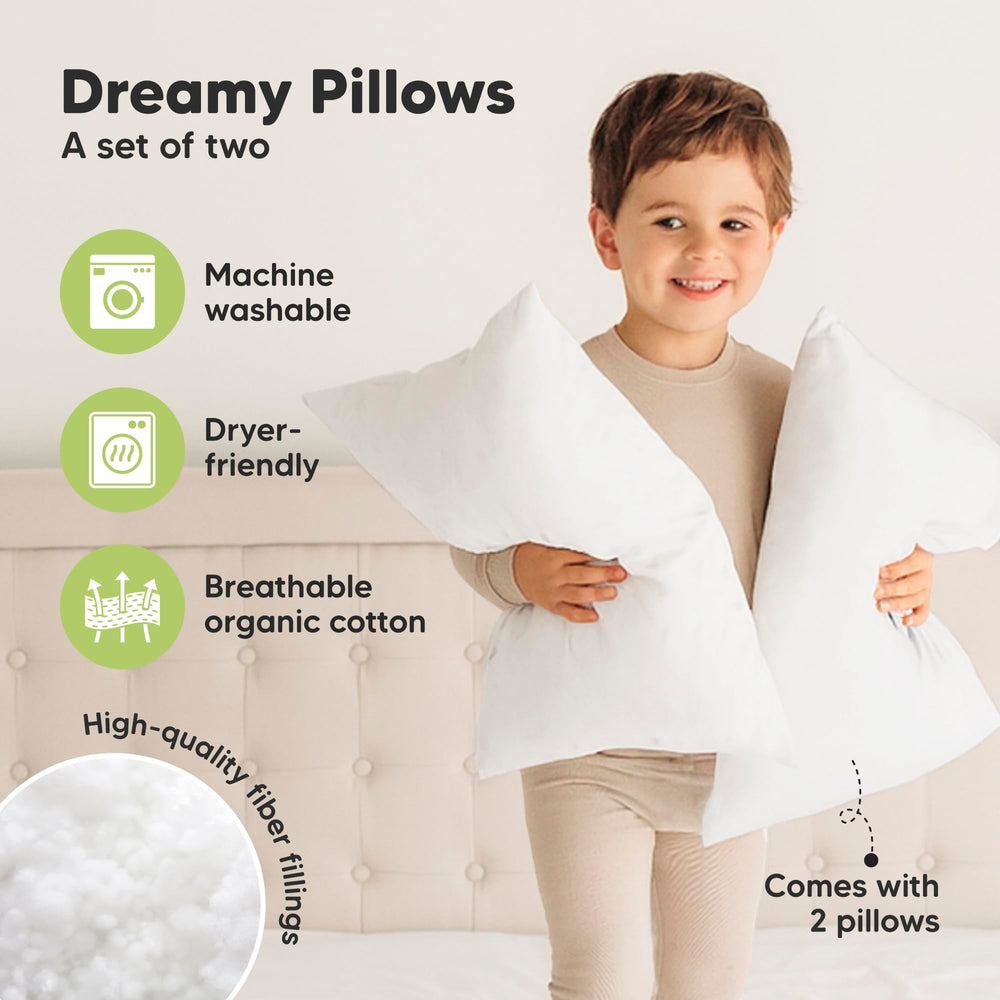 KeaBabies OEKO-TEX certified cotton pillow for safe, breathable use