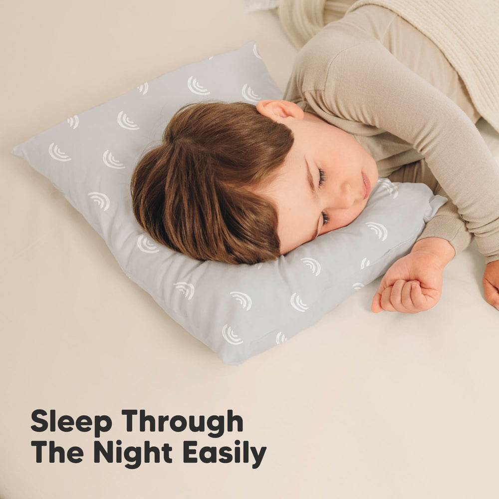 KeaBabies toddler pillow OEKO-TEX certified cotton shell close-up.