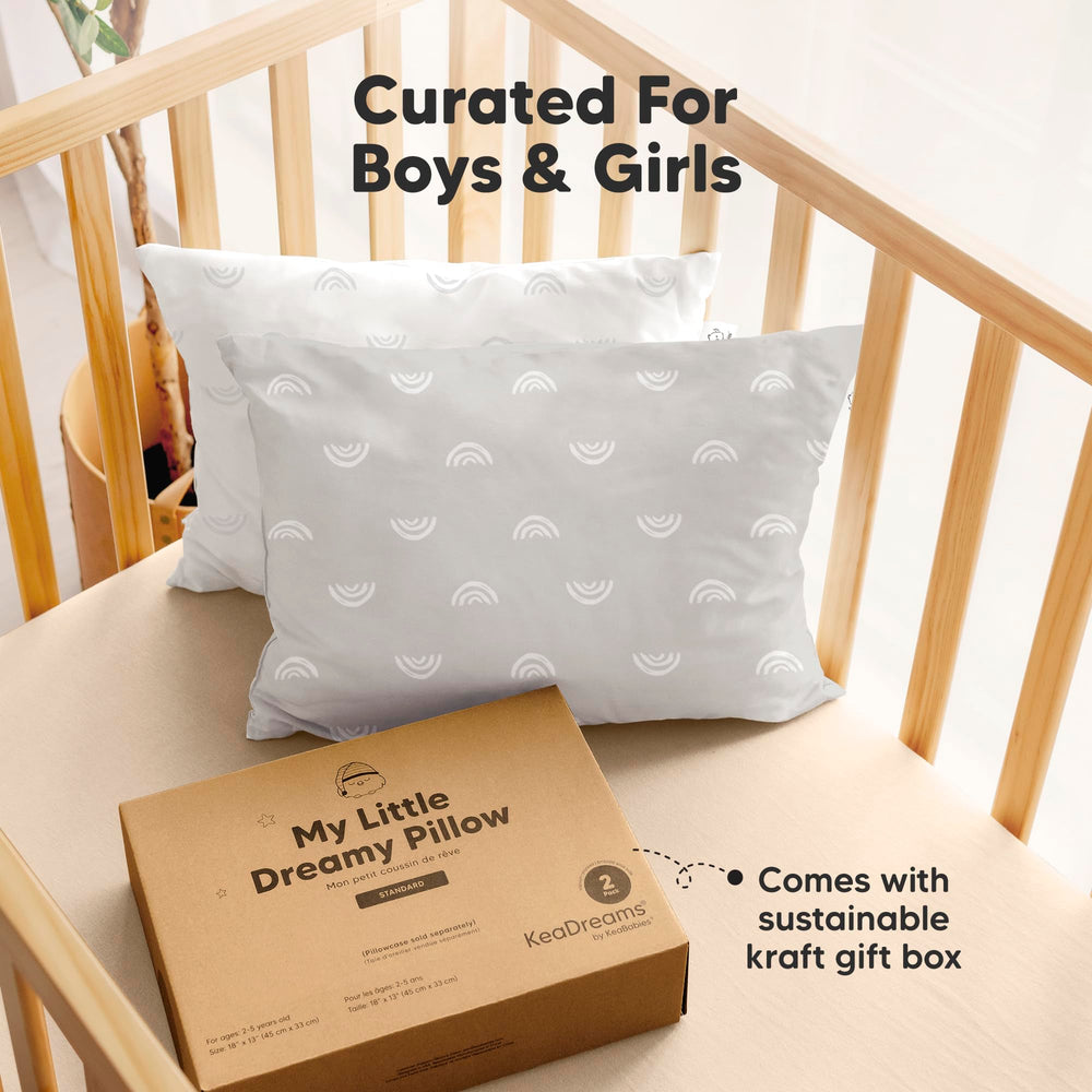 KeaBabies pillowcase sold separately complements the pillow.