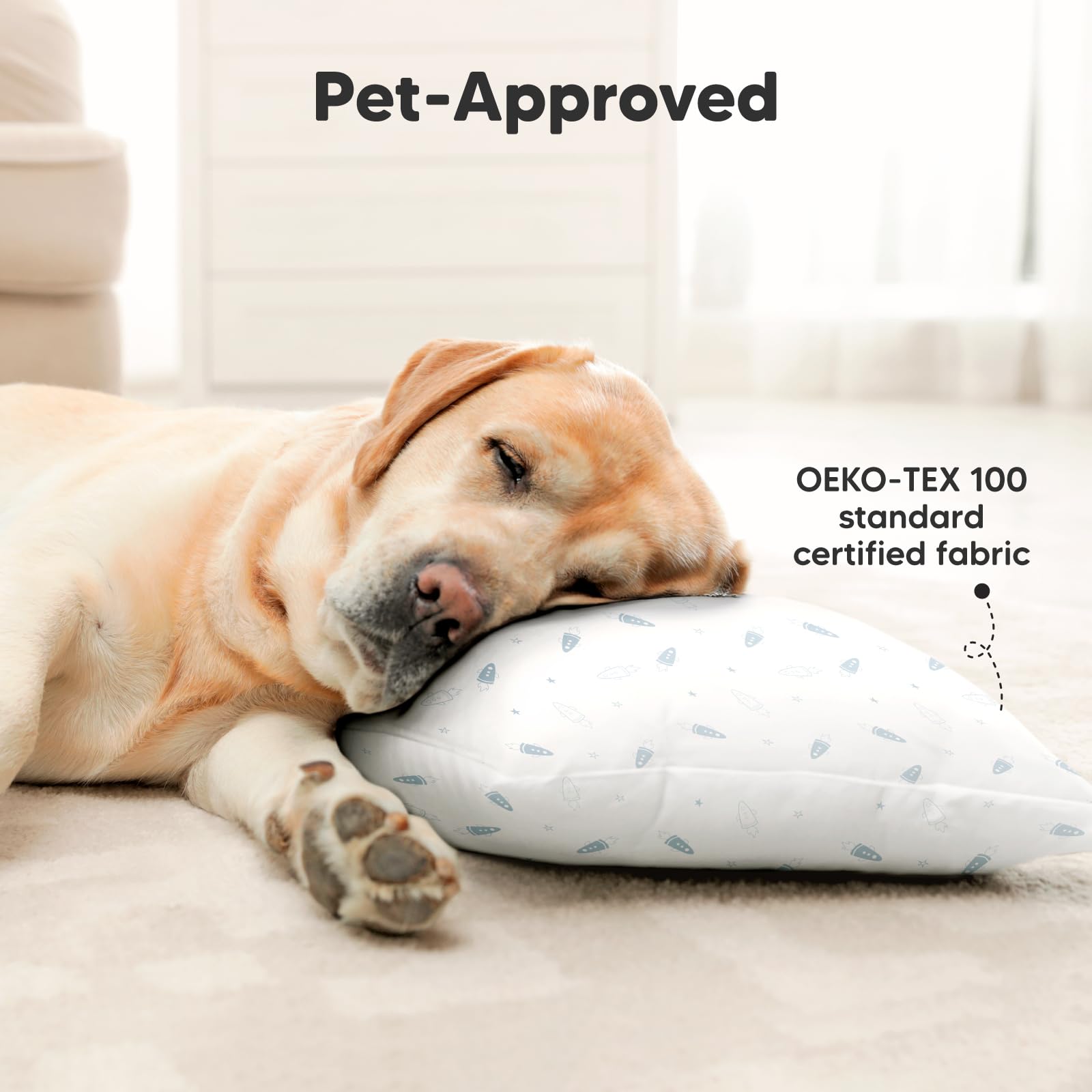 KeaBabies toddler pillow shown with pillowcase sold separately