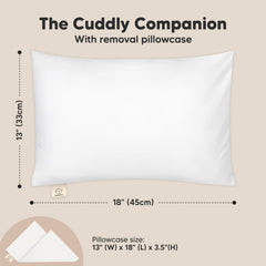 KeaBabies My Little Cuddly Toddler Pillow soft texture promotes cozy naps.