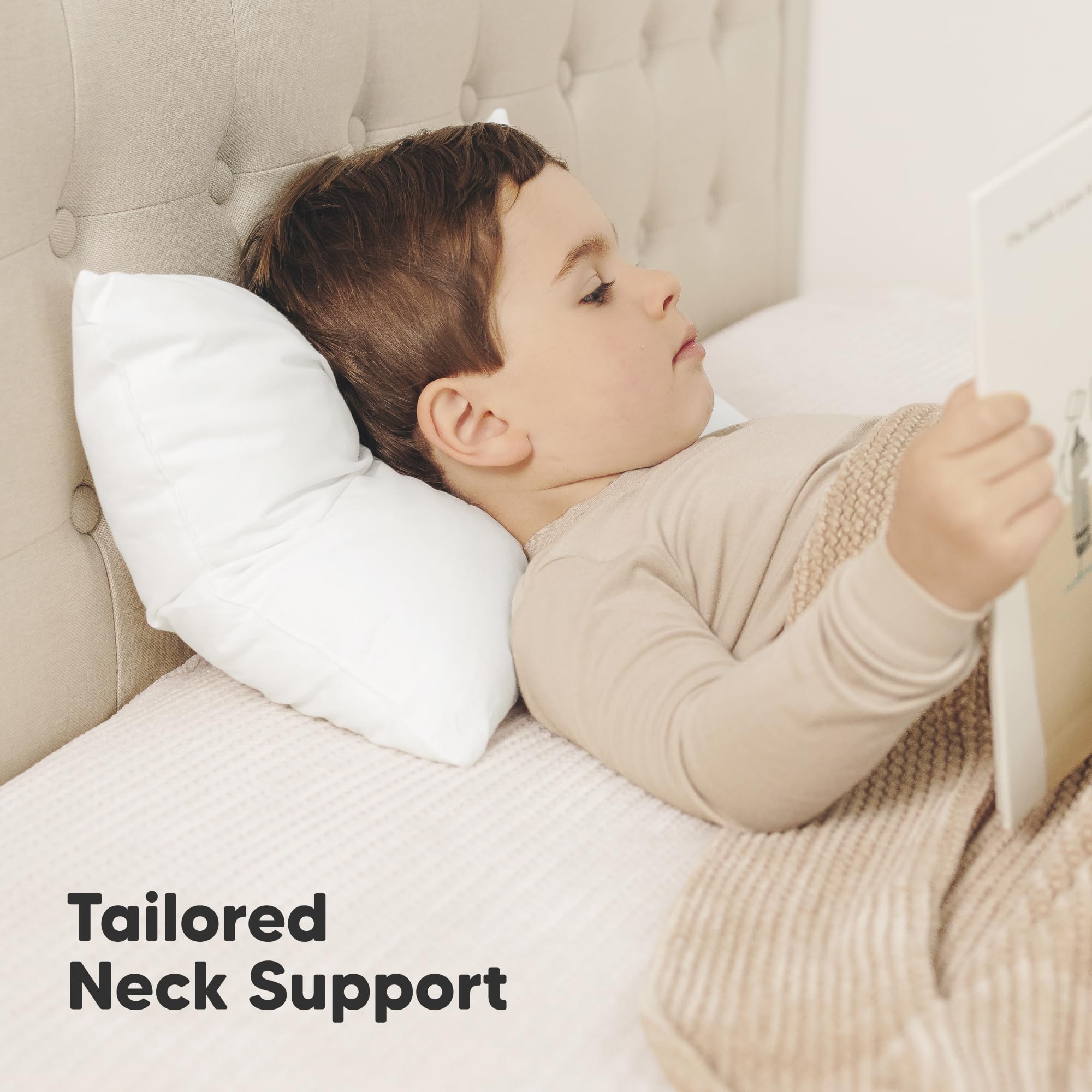 KeaBabies soft white pillow shell creates a cozy sleeping surface