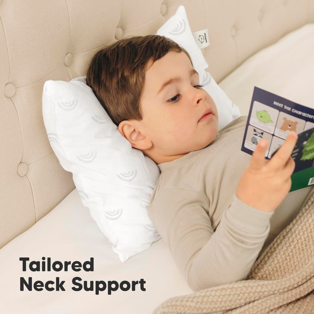 KeaBabies toddler pillow travel setup in car for kid comfort.