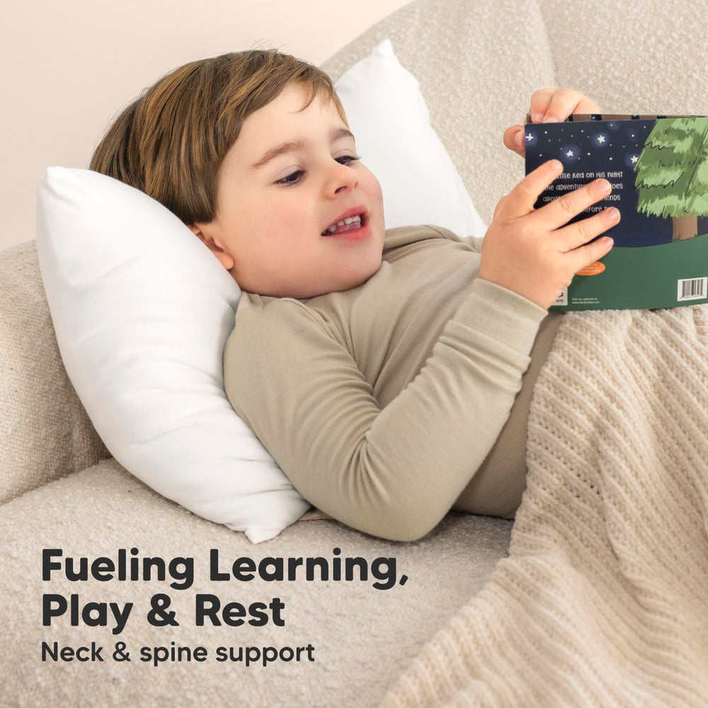 KeaBabies My Little Cuddly Toddler Pillow travel-use setup supports on-the-go comfort.