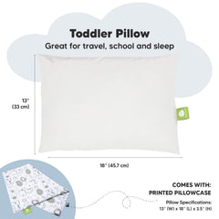 KeaBabies compact pillow ready for machine washing after playtime