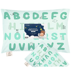 KeaBabies mint toddler pillowcase, 13x18, soft cotton for gentle sleep.