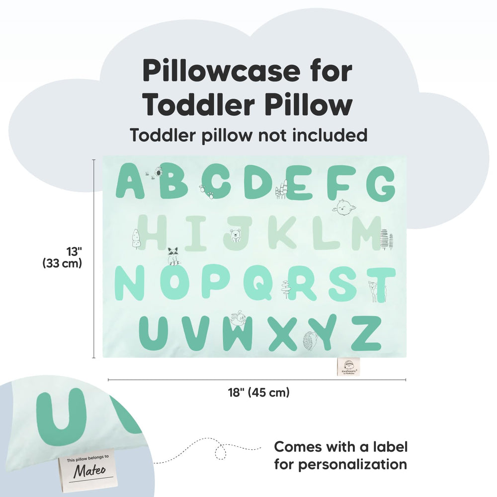 KeaBabies toddler pillowcase close-up shows soft texture and cozy feel.