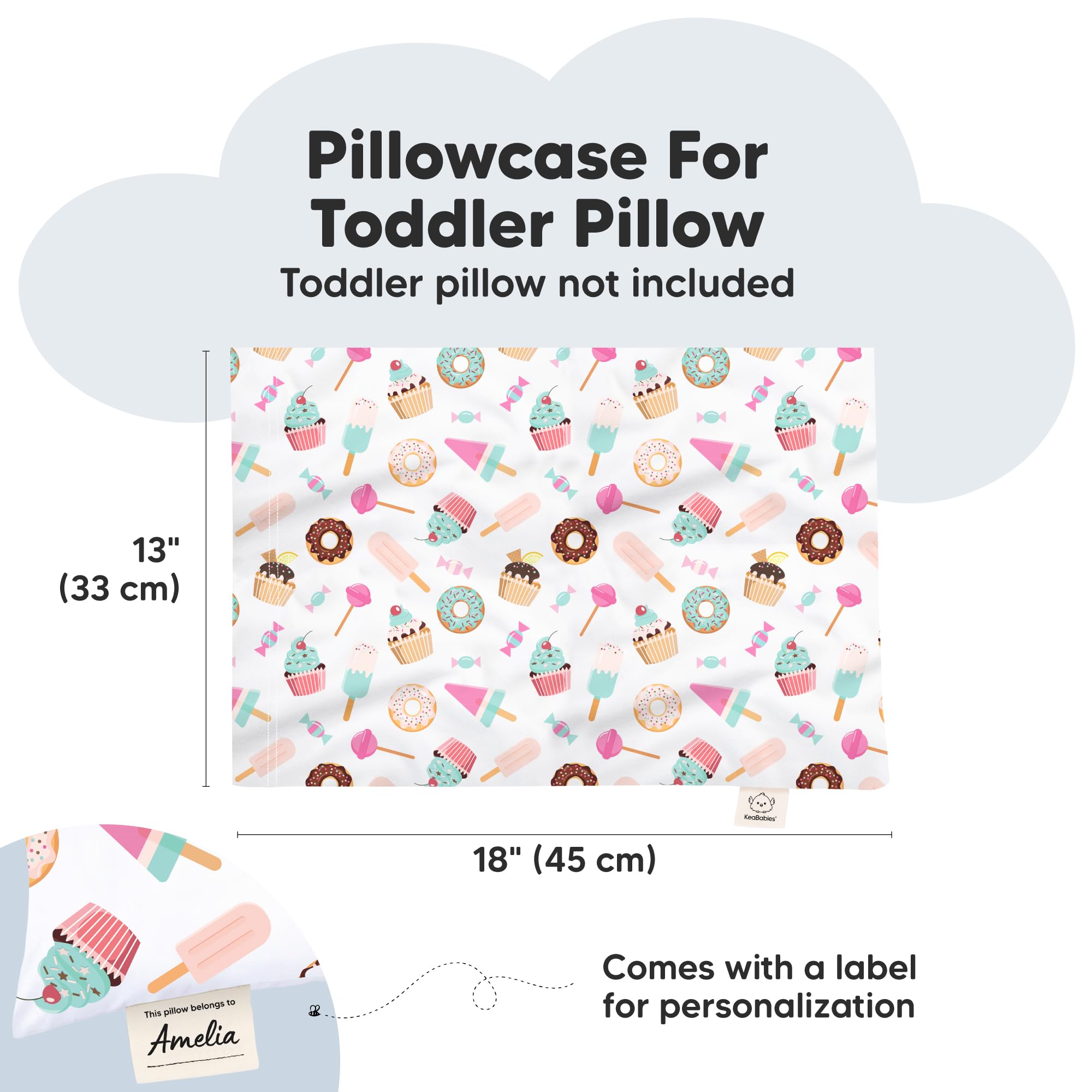 Envelope closure keeps the pillow secure during daily use.