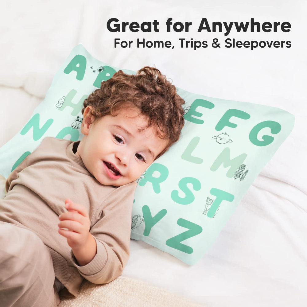 KeaBabies name-tag pillowcase ideal for school and travel.