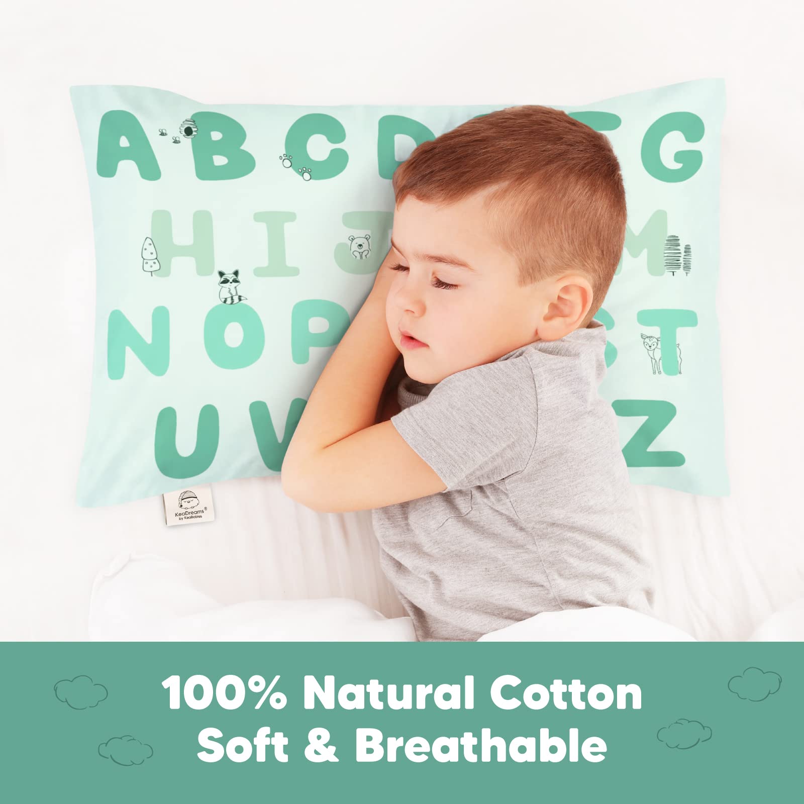 KeaBabies oeko-tex-certified pillowcase ensures safe cotton for daily use.