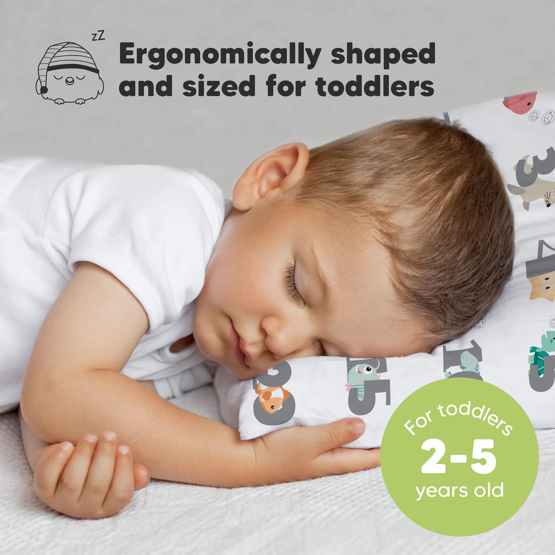 KeaBabies pillowcase in soft breathable organic cotton for gentle skin contact.