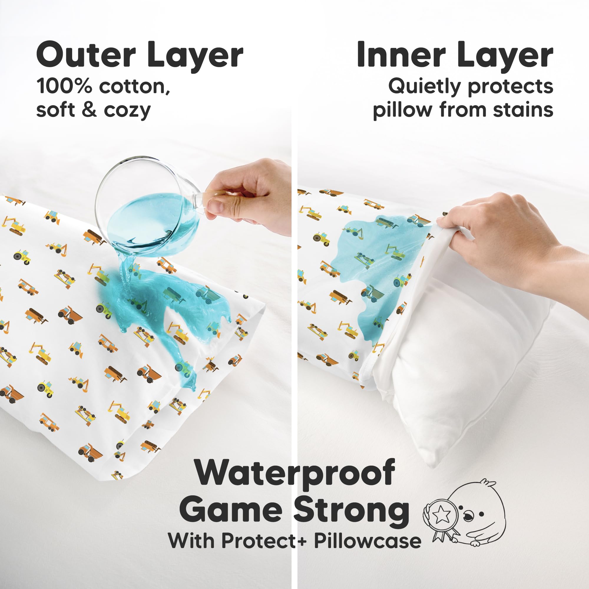 Keababies soft cotton exterior with silent waterproof layer keeps naps dry.