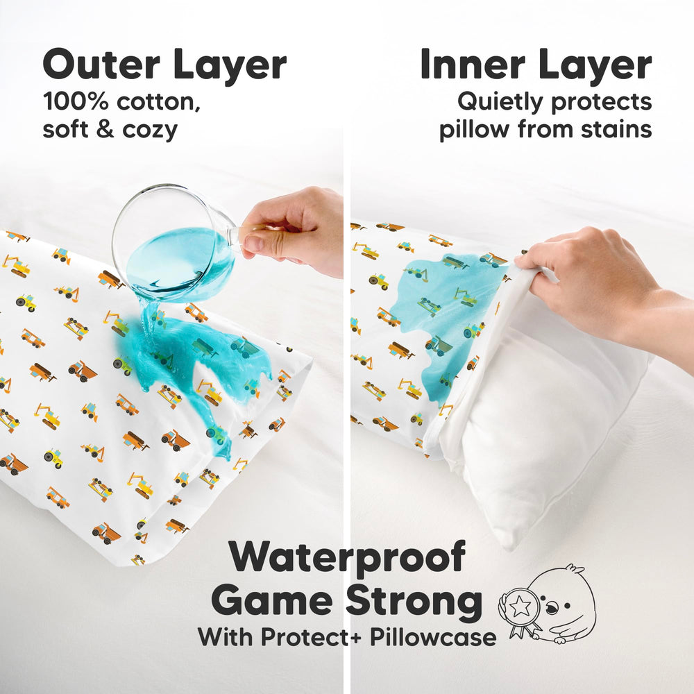 Keababies soft cotton exterior with silent waterproof layer keeps naps dry.