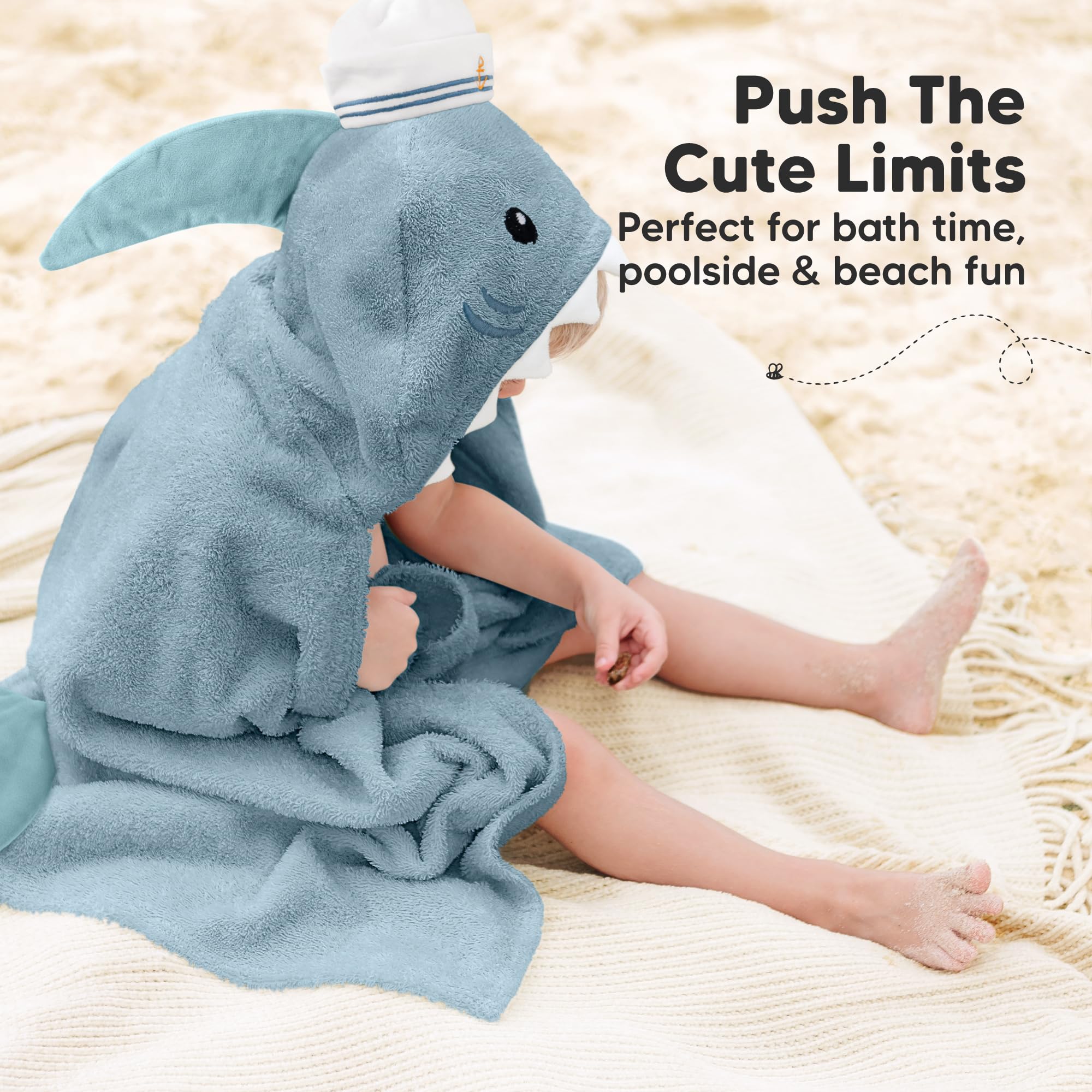 KeaBabies ultra-absorbent towel dries quickly after bath time