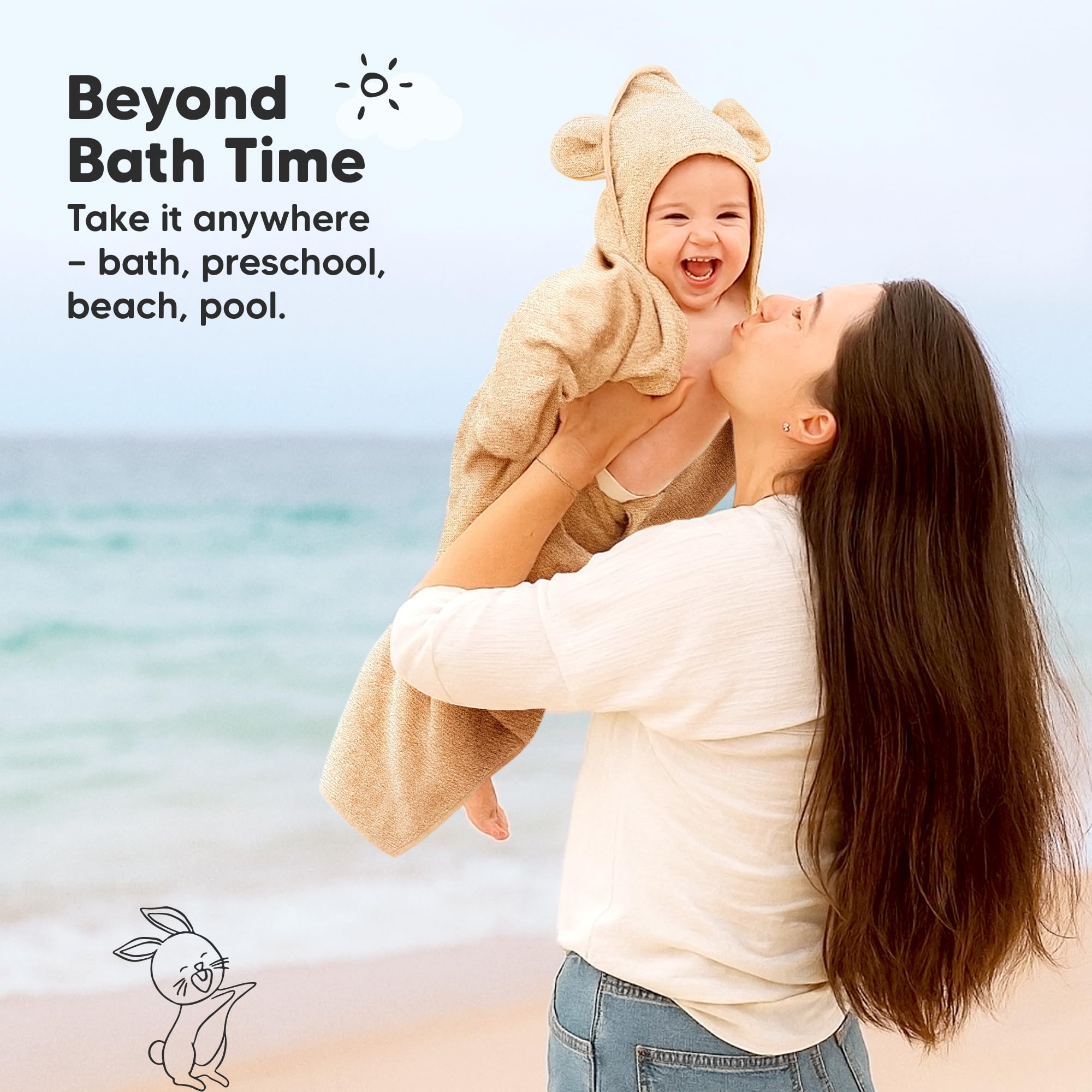 KeaBabies towel versatile for bath, pool, and beach use