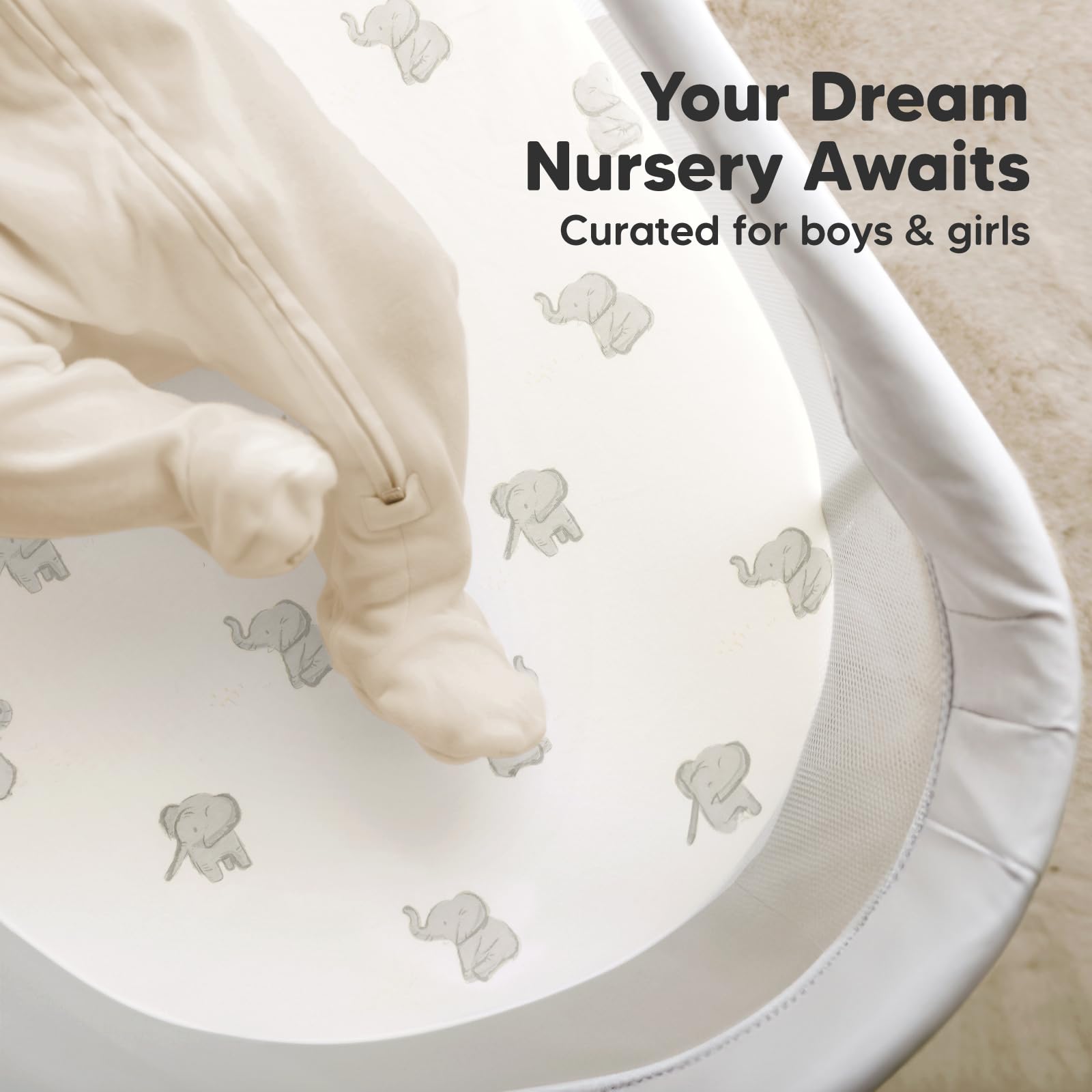 KeaBabies travel-ready set with 2-pack sheets for on-the-go families.