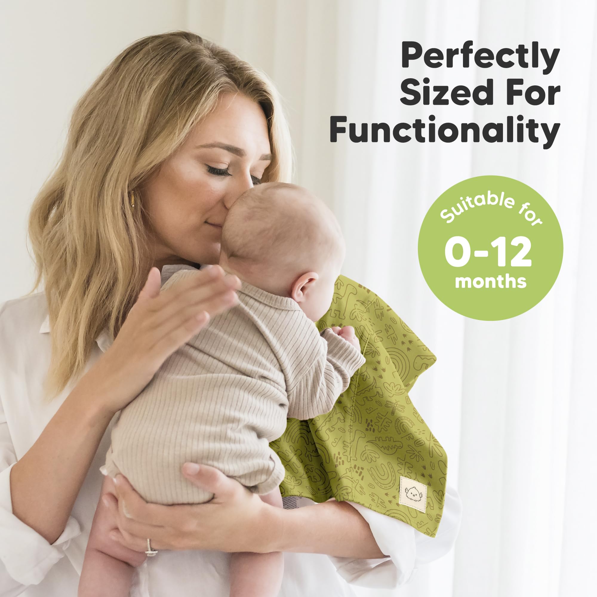 KeaBabies travel-friendly burp cloths fold compactly for diaper bags.